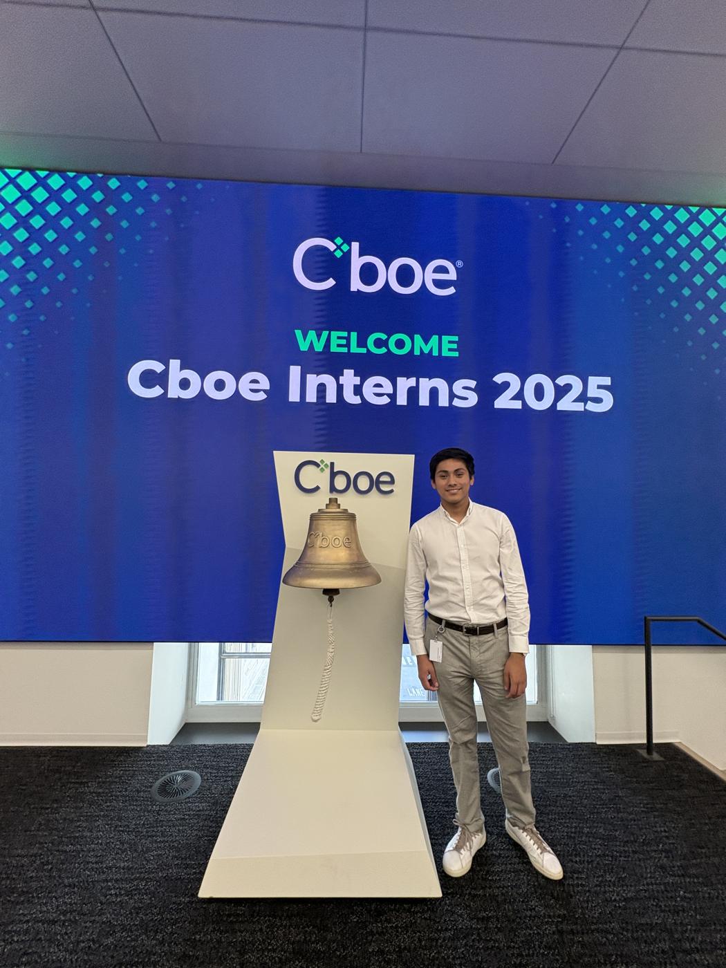 Marcelo Moreno on the Cboe trading floor, Chicago